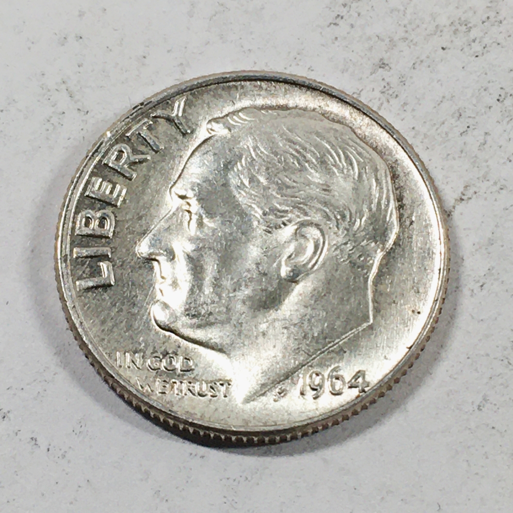 MINT ERROR*1964-D/D Silver Roosevelt Dime | Property Room