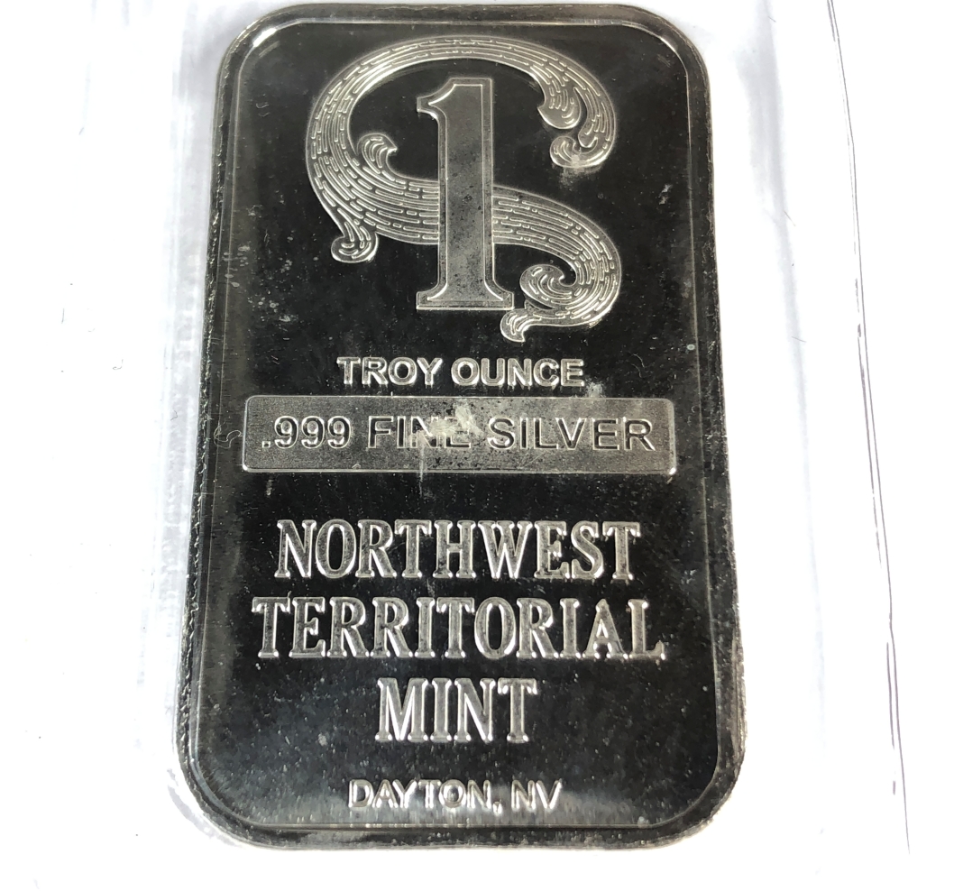 One Troy Ounce .999 Fine Proof Silver Bar*Northwest Territory Mint