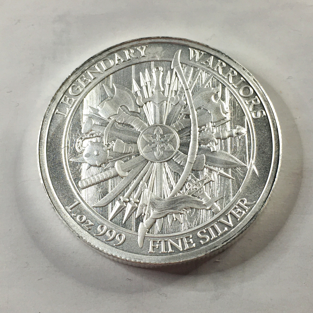 Lot Of 5 Eric Bloodaxe .999 Fine Silver Rounds - 1 Troy Oz Each (SilverTowne Mint)