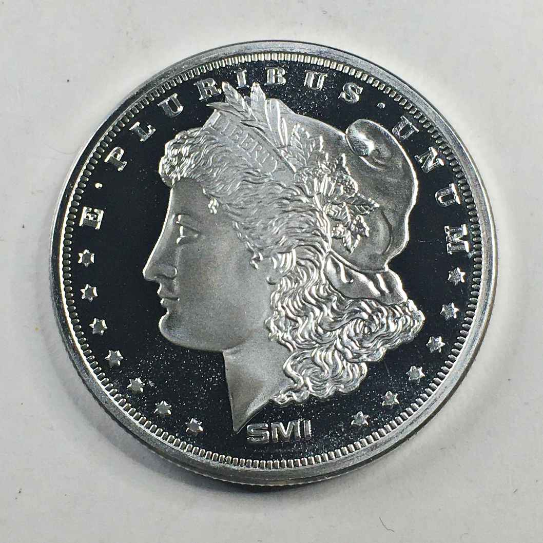 Silver Rouid One Troy Ounce .999 Fine Silver Round*Morgan Design | Property Room