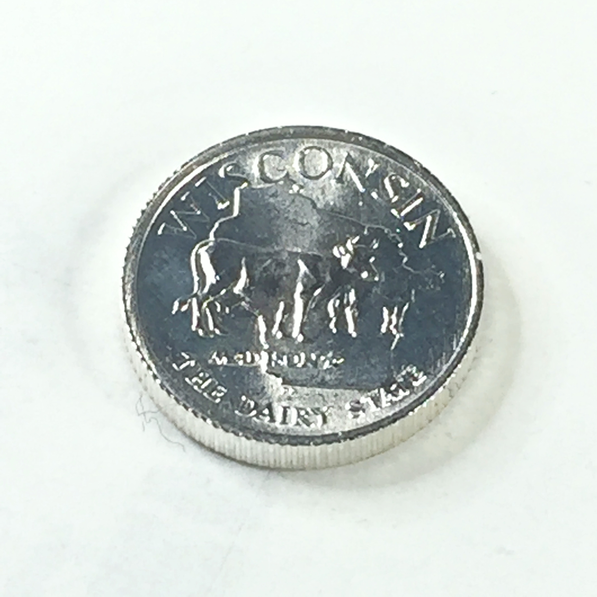 Silver Wisconsin State Commemorative Round*Flower Violet*The Dairy