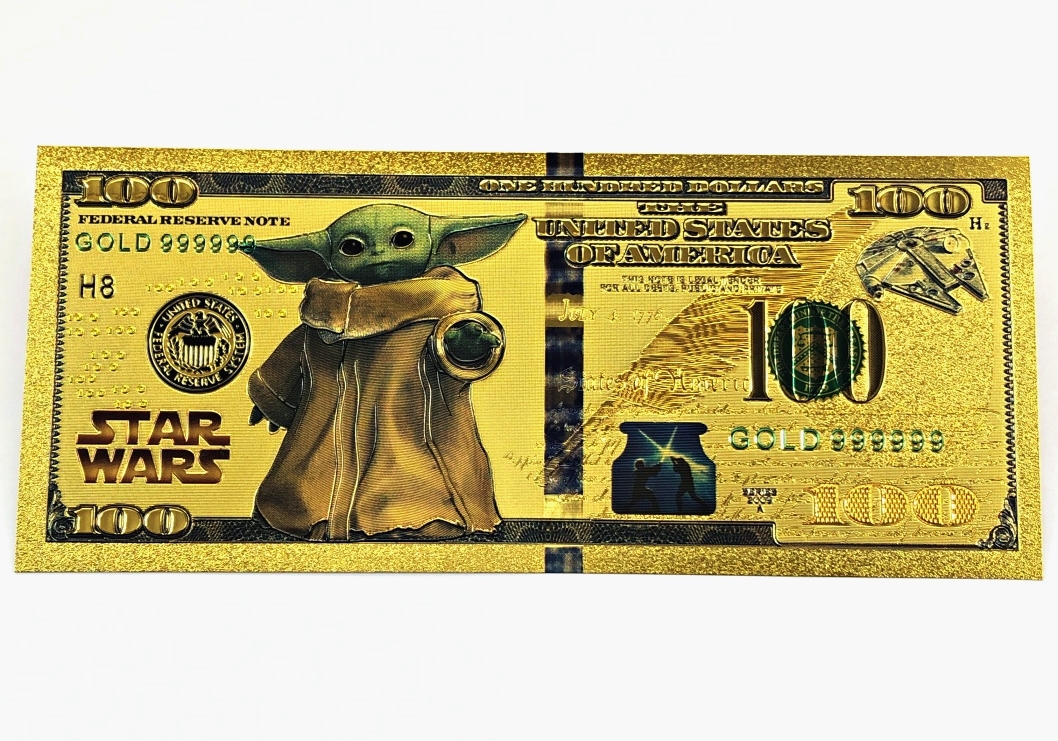 thumbnail image 2 of Lot Of 3 New Style 24K Gold Foil $100 Dollar Bills – Black, Bright Gold, Silver – 1 Each – Mint Uncirculated 2 of 2