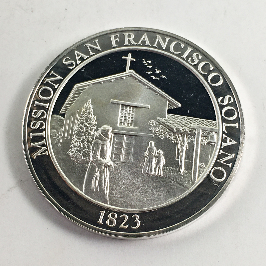 Sterling Silver (27g) California Comm. - Mission San Francisco Solano 1823  | Property Room