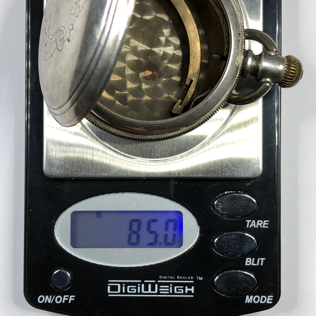 Vintage Fahys Monarch Coin Silver Pocket Watch Case 85 Grams Total