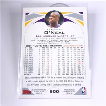 2004-05 Topps #200 Shaquille O'Neal Card includes Protective Holder!