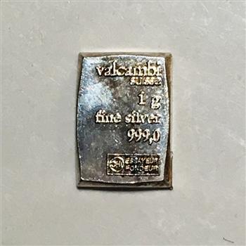 1 Gram .999 Fine Silver Bar*Valcambi