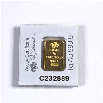 1 Gram .9999 Fine Gold Bar*PAMP