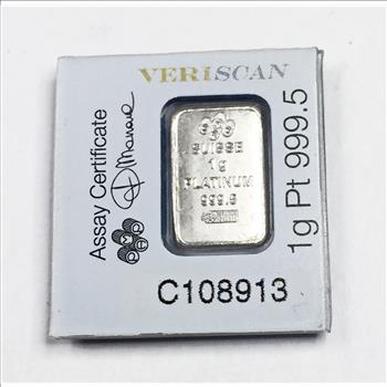 1 Gram Pamp Suisse .9995 Platinum Bar