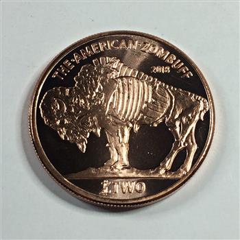 1 Ounce .999 Proof Copper Round*The American Zombuff*Currency of the Apocalypse