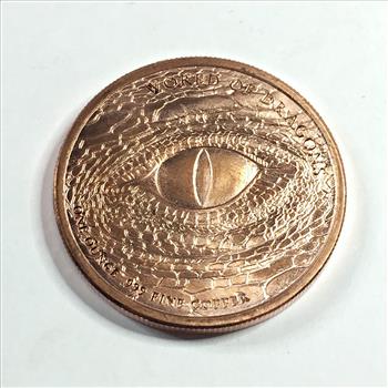 1 Ounce .999 Proof Copper Round*The Aztec*World of Dragons