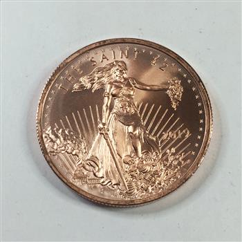 1 Ounce .999 Proof Copper Round*The Saint Z2*Currency of the Apocalypse ...