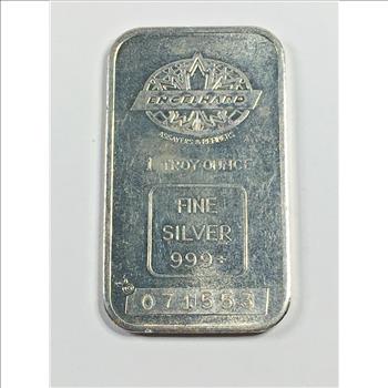 1 Troy Ounce .999 Fine Silver Numbered Engelhard Bar*In Original Packet