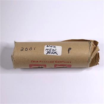 $10 Bank Roll of 2001-P New York State Commemorative Quarters*Brilliant Uncirculated