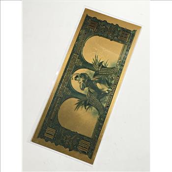$10 Buffalo Banknote Gold Foil Replica