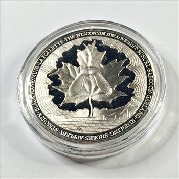 1.1oz Proof Sterling Silver Commemorative of the State of Wisconsin*The Wisconsin Idea*In Capsule*Franklin Mint