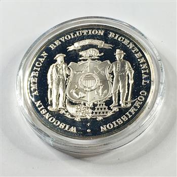 1.1oz Proof Sterling Silver Commemorative of the State of Wisconsin*The Wisconsin Idea*In Capsule*Franklin Mint