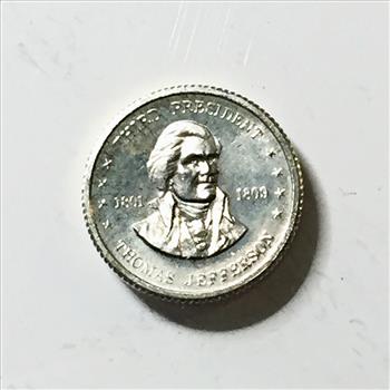 1.2 Grams Sterling Silver*Commemorating Thomas Jefferson*Presidential Silver Series