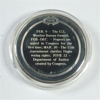 1.2 oz Proof Sterling Silver Historical Commemorative Medallion*15th Amendment Guarantees Right to Vote*In Capsule