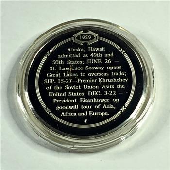 1.2 oz Proof Sterling Silver Historical Commemorative Medallion*Alaska and Hawaii Admitted to the Union*In Capsule