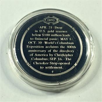 1.2 oz Proof Sterling Silver Historical Commemorative Medallion*America Celebrates It's Discovery*In Capsule