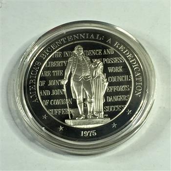 1.2 oz Proof Sterling Silver Historical Commemorative Medallion*America's Bicentennial and Rededication*In Capsule
