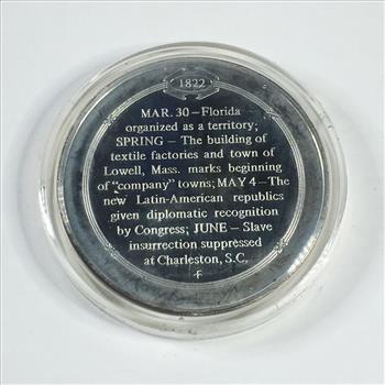 1.2 oz Proof Sterling Silver Historical Commemorative Medallion*Factory Towns Begin In America*In Capsule