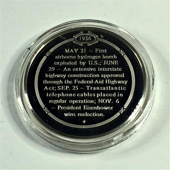 1.2 oz Proof Sterling Silver Historical Commemorative Medallion*Huge Highway Building Program Approved*In Capsule