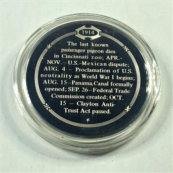 1.2 oz Proof Sterling Silver Historical Commemorative Medallion*Panama Canal Open To Commerce*In Capsule