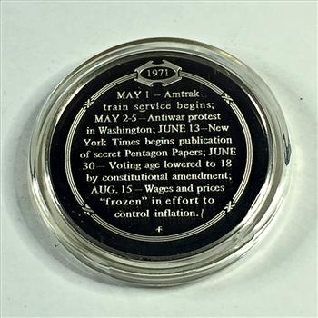 1.2 oz Proof Sterling Silver Historical Commemorative Medallion*Pentagon Papers Bare Vietnam War Secrets*In Capsule
