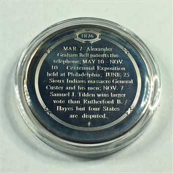 1.2 oz Proof Sterling Silver Historical Commemorative Medallion*Telephone Demonstrated at the Centennial*In Capsule
