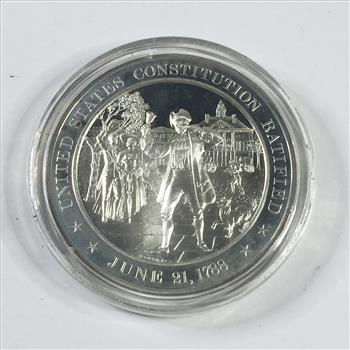 1.2 oz Proof Sterling Silver Historical Commemorative Medallion*United States Constitution Ratified*In Capsule