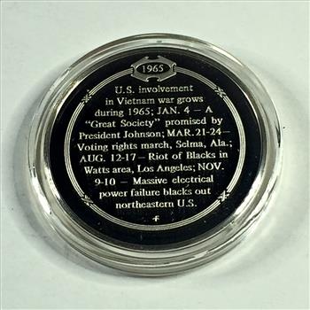 1.2 oz Proof Sterling Silver Historical Commemorative Medallion*US Becomes More Involved in Vietnam War*In Capsule