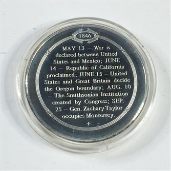 1.2 oz Proof Sterling Silver Historical Commemorative Medallion*War Declared Between U.S. and Mexico*In Capsule