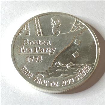 1/2 Troy Ounce .999 Silver Round*Don't Tread On Me*Boston Tea Party