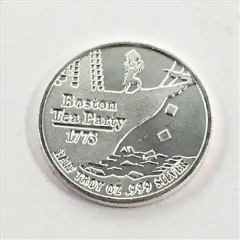 1/2 Troy Ounce .999 Silver Round*Don't Tread On Me*Boston Tea Party