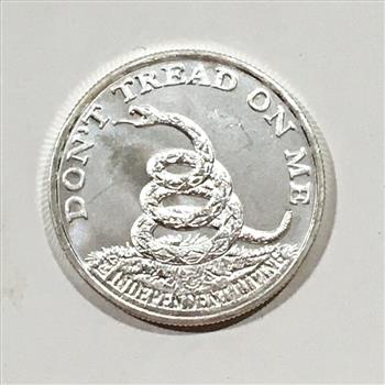 1/2 Troy oz .999 Silver Round*Don't Tread On Me*Boston Tea Party