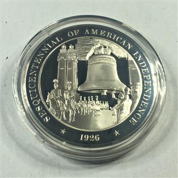 1.3 oz Proof Sterling Silver Historical Commemorative Medallion*Sesquicentennial of American Independence*In Capsule
