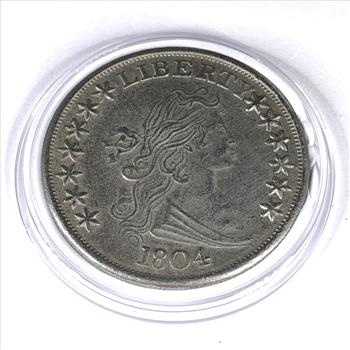 1804 Silver Dollar Replica- Hole Filler for Rare Coins Nice Details and Correct Color for Original Coin