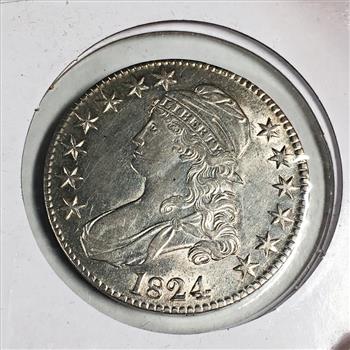 1824 Silver Capped Bust Half Dollar*LIBERTY fully Visible