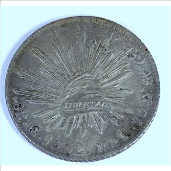 1832 Mexico 8 Real Silver Coin Cap and Rays Type Nice Details