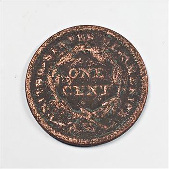 1842 Braided Hair Large Cent