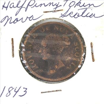 1843 Nova Scotia Half Penny Token