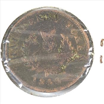 1843 Nova Scotia Half Penny Token