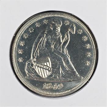 1849 Seated Liberty Silver Dollar*Better Grade