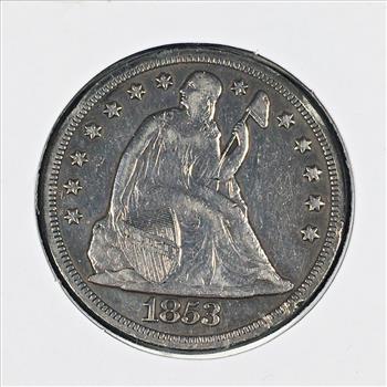 1853 Seated Liberty Silver Dollar