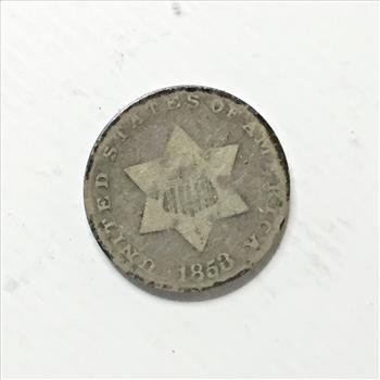 1853 Silver 3 Cent Piece