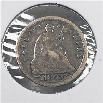 1853 with arrows Silver Seated Liberty Half Dime