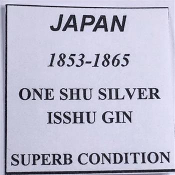 1853-1865 Japan 1 Shu Silver Isshu Gin