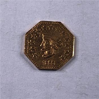 1855 California Gold Souvenir Token
