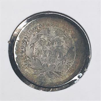 1857 Silver Seated Liberty Dime